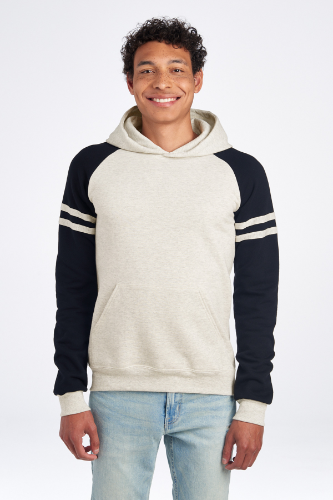 Jerzees Unisex NuBlend Varsity Colorblock Hooded Sweatshirt