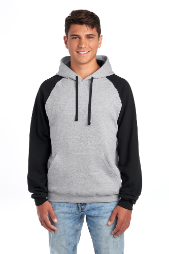 Jerzees Unisex NuBlend Colorblock Raglan Hoodie Sweatshirt