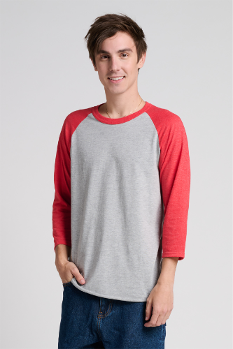 Jerzees Unisex Premium Blend Combed Ring Spun 3/4-Sleeve Raglan