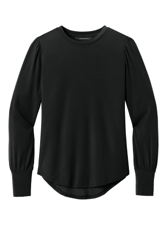 Mercer+Mettle Women's Stretch Jersey Long Sleeve Blouson Top MM1019