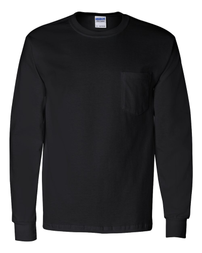 Ultra Cotton Long Sleeve T-Shirt with a Pocket