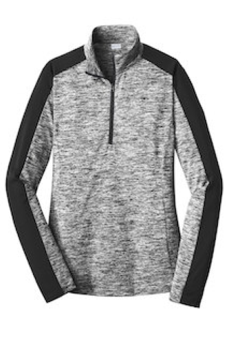 Sport-Tek Ladies PosiCharge Electric Heather Colorblock 1/4-Zip Pullover