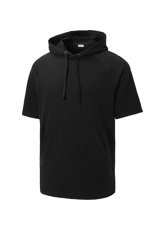 Sport-Tek ® PosiCharge ® Tri-Blend Wicking Fleece Short Sleeve Hooded Pullover