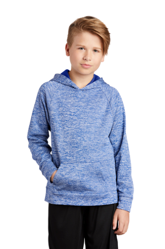 Sport-Tek Youth PosiCharge Electric Heather Fleece Hooded Pullover