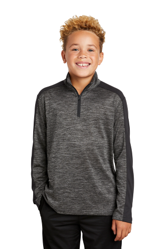 Sport-Tek Youth PosiCharge Electric Heather Colorblock 1/4-Zip Pullover