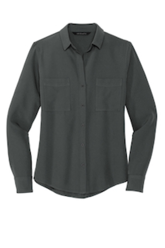 Coming In Spring MERCER+METTLE Women's Stretch Crepe Long Sleeve Camp MM2013