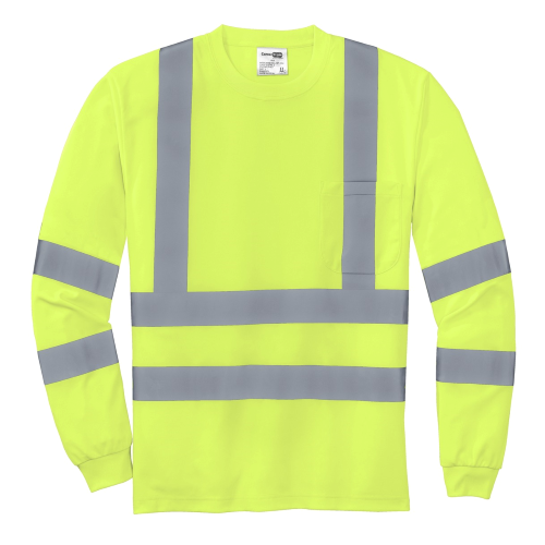 CornerStone ANSI 107 Class 3 Long Sleeve Snag-Resistant Reflective T-Shirt