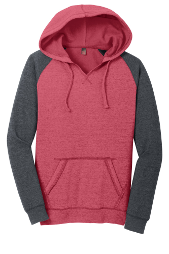 District Juniors Lightweight Fleece Raglan Hoodie
