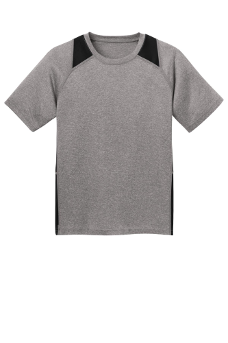 Sport-Tek Youth Heather Colorblock Contender Tee