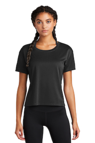 Sport-Tek Ladies PosiCharge Tri-Blend Wicking Draft Crop Tee