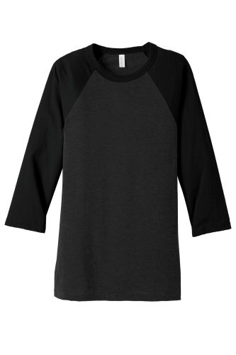 BELLA+CANVAS Unisex 3/4-Sleeve Baseball Tee