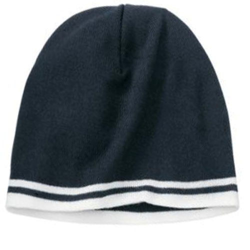 Port & Company Fine Knit Skull Cap with Stripes. CP93
