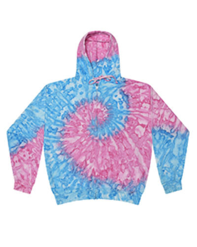 Adult Tie-Dyed Full-Zip Hooded Sweatshirt