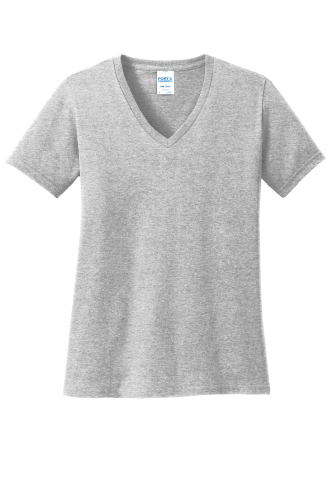 Port & Co™ Women's Core Cotton V-Neck Tee