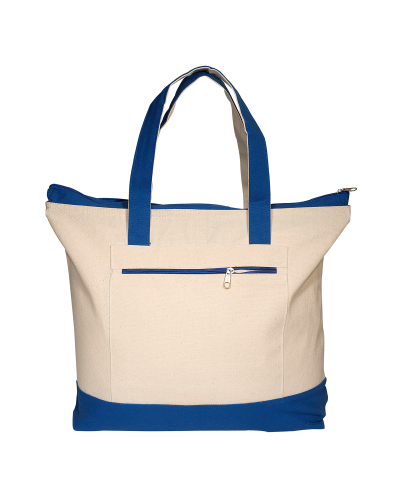 Prime Line Zippered Cotton Boat Tote Bag