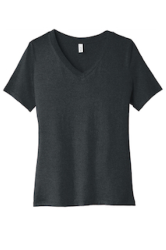 BELLA+CANVAS Women's Relaxed Heather CVC V-Neck Tee BC6405CVC