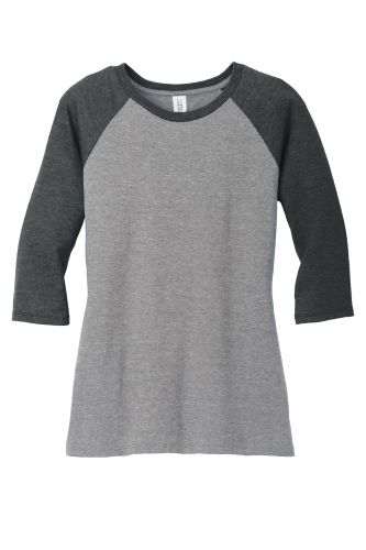 District Made Ladies Perfect Tri 3/4-Sleeve Raglan
