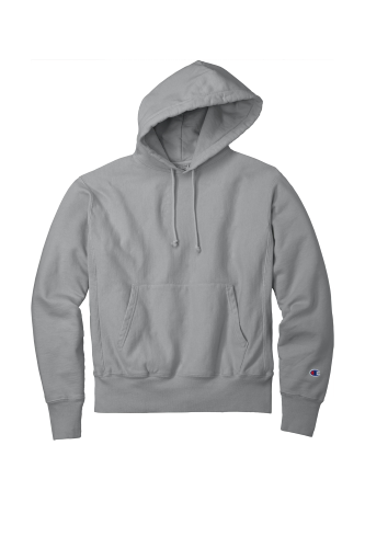 Light gray pullover hoodie with a front pouch pocket and drawstring hood displayed on a white background