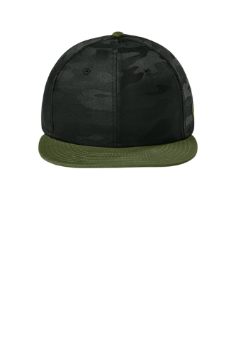 Era Camo Flat Bill Snapback Cap NE407