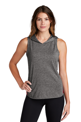 Sport-Tek Ladies PosiCharge Tri-Blend Wicking Draft Hoodie Tank