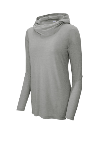 Sport-Tek Women's PosiCharge Tri-Blend Wicking Long Sleeve Hoodie