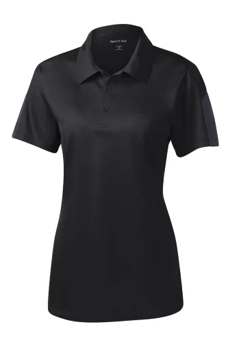 Sport-Tek Ladies Active Textured Colorblock Polo