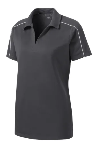 Sport-Tek Ladies Micropique Sport-Wick Piped Polo
