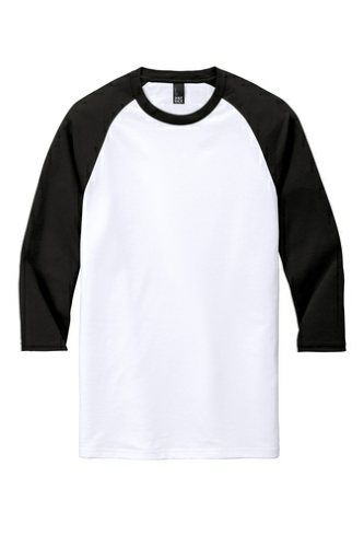 District Made Mens Perfect Tri 3/4-Sleeve Raglan