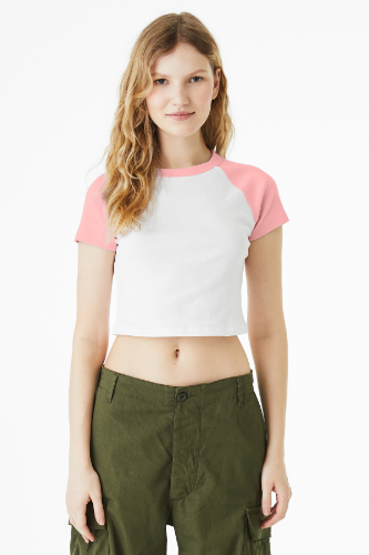 BELLA+CANVAS Women's Micro Rib Raglan Baby Tee