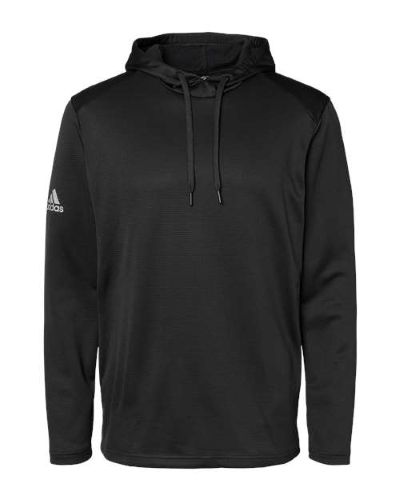 Textured Mixed Media Hooded Sweatshirt